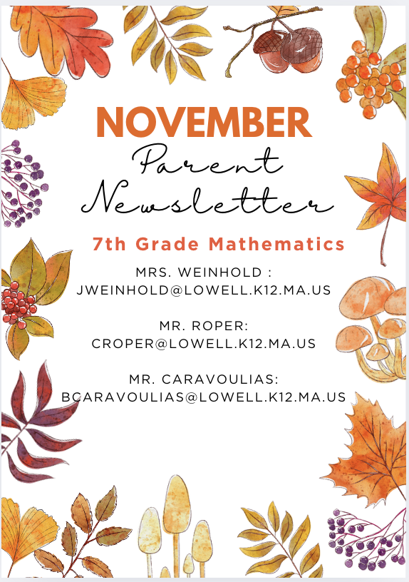 7th Grade Newsletter